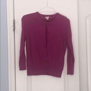 Purple J. Crew cardigan - size L